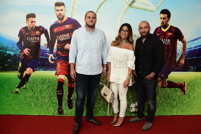 Gerard Pique,Sergio Busquets & Jordi Alba at CCBe